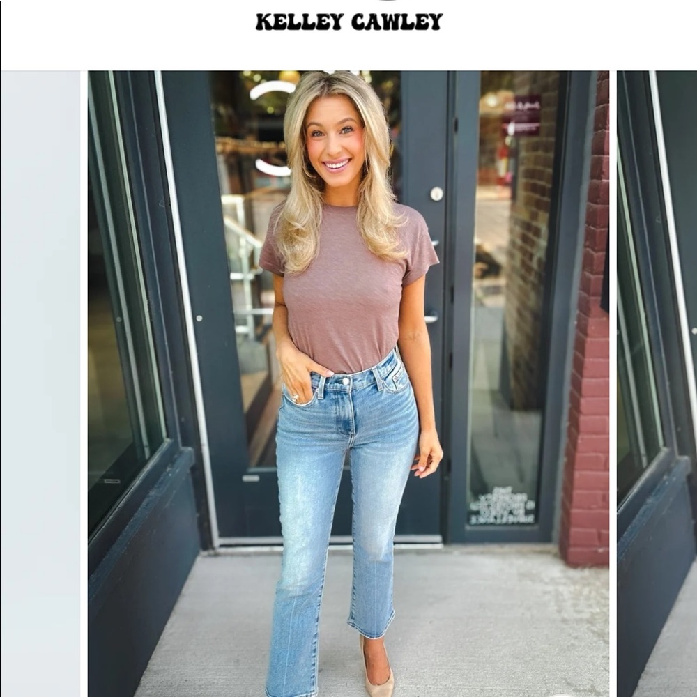 PISTOLA LENNON HIGH RISE CROPPED BOOTCUT IN DERBY